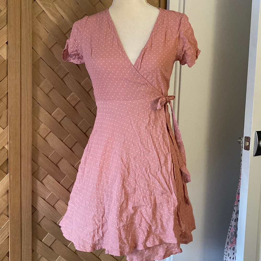 PINK DOTTED DRESS